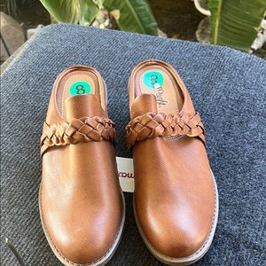Euro soft Mule Clogs in Cognac